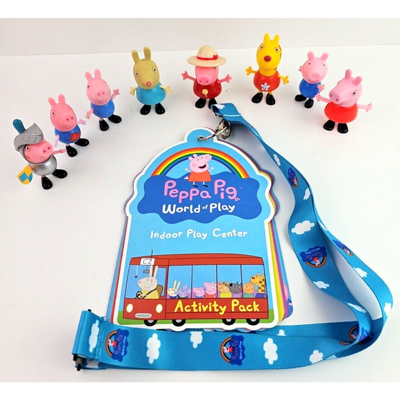 Jazwares Peppa Pig 8 Figures World of Play In door Play Center Activity Pack - Picture 2 of 10